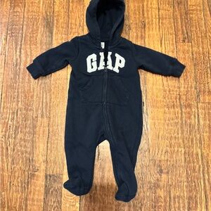 GAP Dark Blue Hooded Baby Onesie